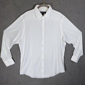 Mizzen & Main Shirt Men’s Sz M White Button Down Leeward Classic Preppy Office